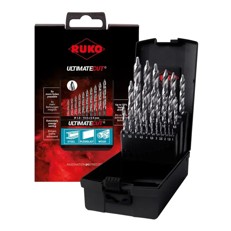 RUKO Kierukkaporasarja 1-13mm 25-Os HSS FLOWSTEP® | Tarjoushinta