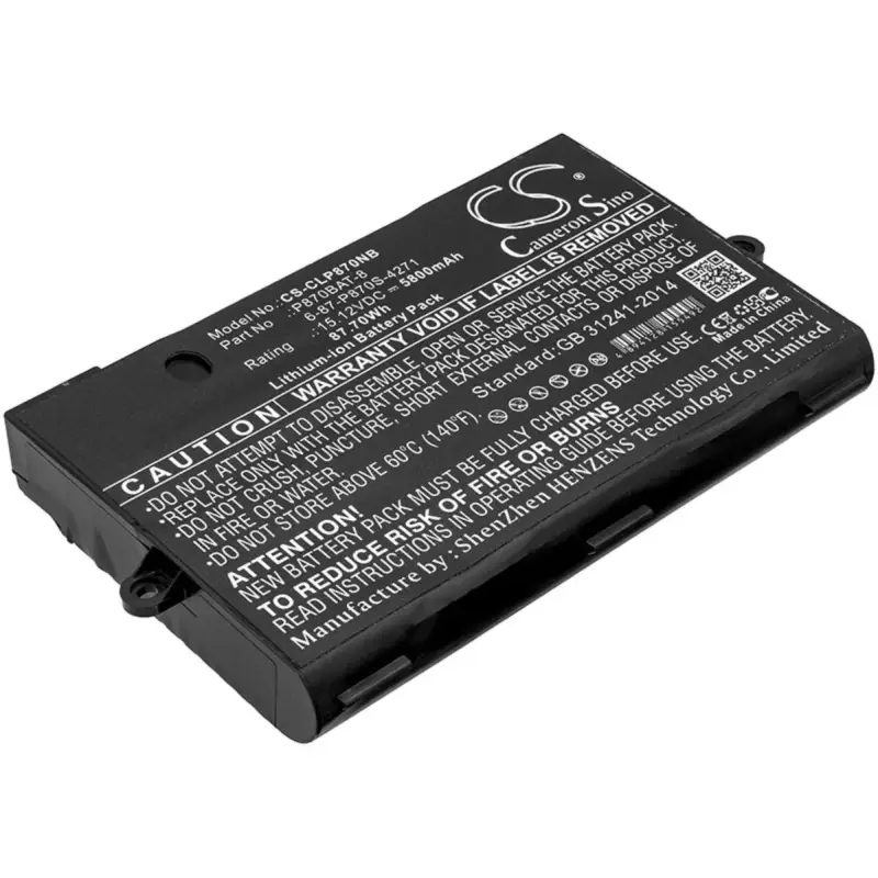Laatutuote | Clevo kannettavan tietokoneen P775DM3 / P8700S yhteensopiva akku 5800mAh