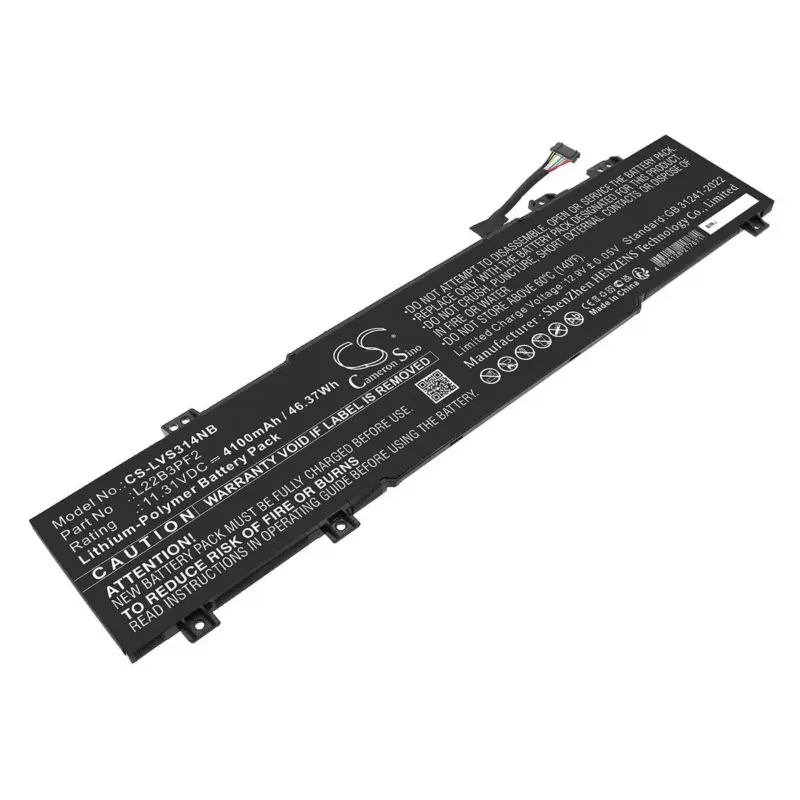 Lenovo kannettavan tietokoneen IdeaPad Slim 3 14ABR8 82XL000JHH / IdeaPad Slim 3 14ABR8 82XL0018MJ yhteensopiva akku 4100mAh - Suosittu