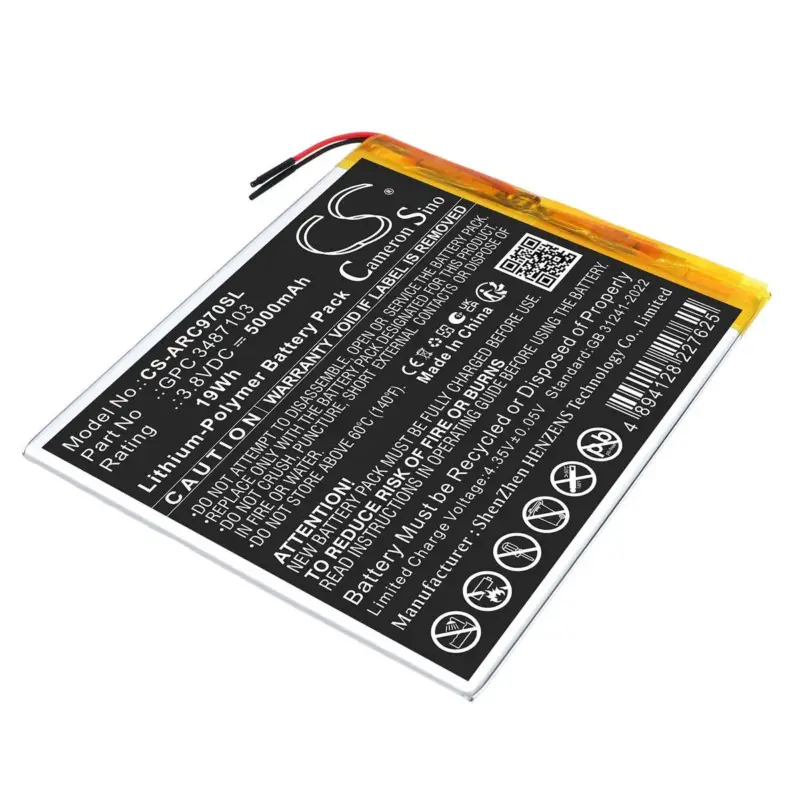 Archos tabletin AC97CPL, 97C Platinum yhteensopiva akku 5000mAh | Uusi verkkokaupassa