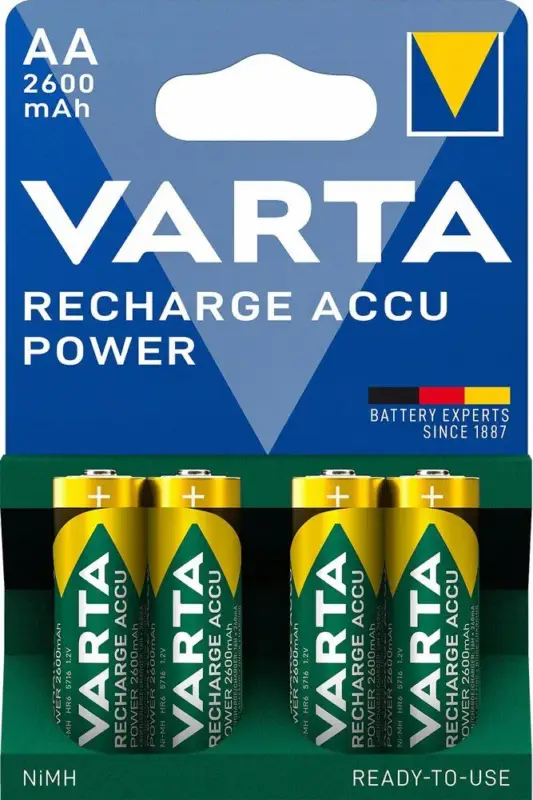 Varta Recharge Accu Power AA / R6 ladattava akkuparisto 2600 mAh 4 kpl | Nyt saatavilla