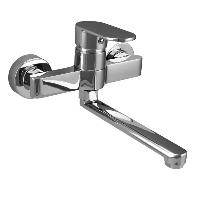 Osta turvallisesti | Aquanello Casa Yhden vivun keittiön seinähana kromi, ulostulo 20 cm CR-1420-CS