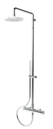 Waterevolution Flow thermostaatinen suihkuyhdistelmä sadesuihkulla kromi 200mm pyöreä T141TNR01 - Edullinen